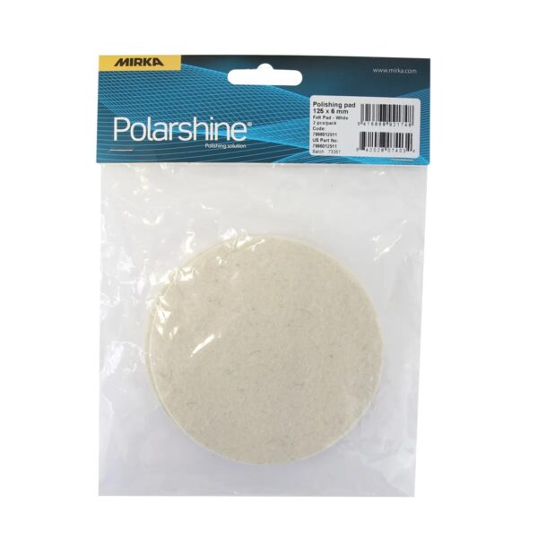 MIRKA Polishing Felt Pad Ø 125 mm White - Image 3